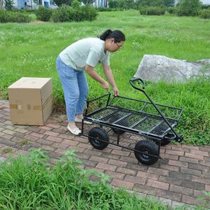 Chariot de jardin TC1840BKG, chariot à roues, chariot de transport pour un transport facile du bois de chauffage - Product Image 2