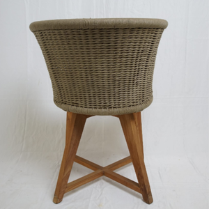Chaise de jardin individuelle d'extérieur en rotin tressé et bois de teck pour mobilier de maison - Product Image 4