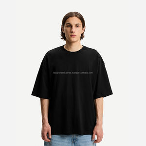 T-shirts Streetwear Homme Oversize Col Rond Épaules Tombantes 100% Coton Longueur Longue Impression Numérique Respirant - Product Image 2