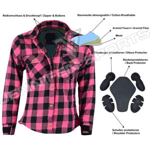 Premium OEM Men's % Cotton <b>Flannel</b> Biker Shirt Breathable Waterproof Plaid Motorcycle Riding <b>Jacket</b> Utility Pockets - Product Image 2