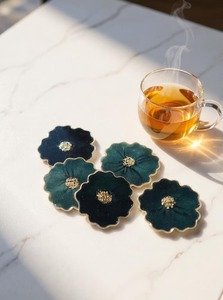 Most Demanded Decorative Resin <b>Coasters</b> Stylish <b>Drink</b> <b>Coasters</b> for Coffee Table or Kitchen and Dining Use Available for Sale - Product Image 5