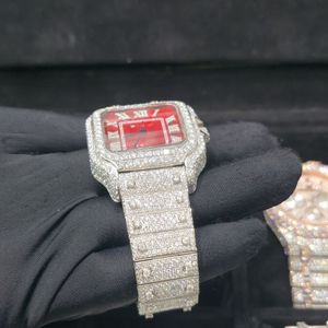 Montre mécanique automatique de luxe en acier inoxydable, style Hip Hop, avec Moissanite VVS, passe le test du diamant, carrée 16mm, Buss - Product Image 4