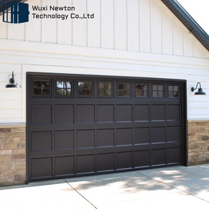 Vente directe d'usine Panneau sandwich daim peau d'orange Portes <span class=keywords><strong>de</strong></span> <span class=keywords><strong>garage</strong></span> automatiques étanches au vent - Product Image 4