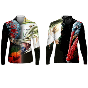 เสื้อโปโลตกปลาแขนยาวระบายอากาศได้ดี UPF50 พรีเมียม สวมใส่สบาย พร้อมโลโก้แบบซับลิเมชั่นตามสั่ง - Product Image 1