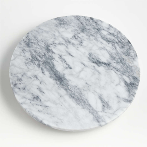 Plateau tournant en marbre blanc avec bord doré pour desserts, cosmétiques et rouges à lèvres – Meilleur prix - Product Image 3