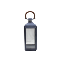 Nouvel ensemble décoratif de 6 lanternes en métal et verre couleur zinc, porte-bougie pour festivals et décoration d'hôtel, personnalisable