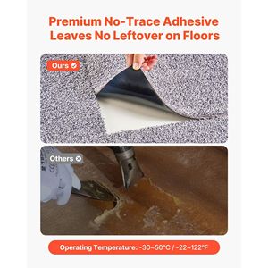 Set di 10 Piastrelle per Moquette 18x18 Pollici, Tappeti Quadrati Morbidi Autoadesivi, Rimovibili Senza Danni per Pavimenti Domestici - Product Image 5