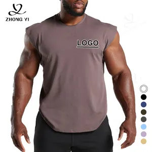 Men Sports Running Tank Top Quick Dry Breathable Gym Shirts Nylon Short Sleeveless Elasic Fitness Training Sportswear