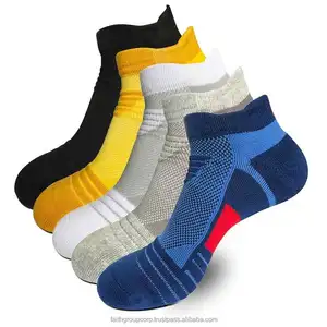 Performans erkekler spor basketbol ayak bileği çorap açık atletik pamuk nefes kalın renkli spor koşu kış kısa çorap