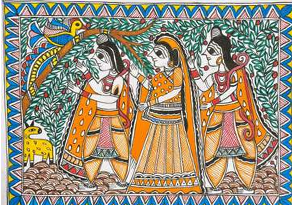Arte Mural 3D Premium de Metal, Estilo Madhubani del Bihar, Obra Maestra Cultural Hecha a Mano - Product Image 1