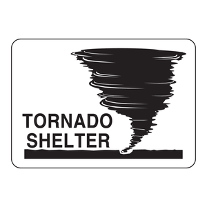 Panneau de signalisation d'urgence Brady Tornado Shelter Sign haute visibilité pour intérieur/extérieur - Product Image 3
