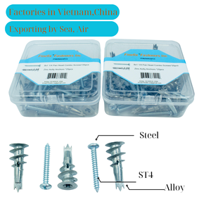 Kit Premium de 25 Piezas de Anclajes para Paneles de Yeso, Tornillos de Acero Cincado Autoperforantes de Alta Resistencia de 5/8 para Fijación en Paredes de Concreto - Product Image 4