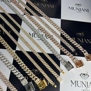 Luxury IGI Certified Moissanite <b>Chain</b> Custom Rose Gold & Gold Plated S925 Silver Unisex Necklaces Iced Hip Hop Jewelry - Product Image 5