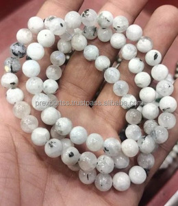 European American Natural Moon Stone Bracelet 8mm Elastic Handmade Trendy Jewelry To Give Mental Clarity & Removes Failures - Product Image 5