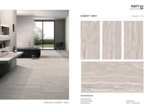 Carreaux de porcelaine à surface mate en format 60x120cm, 600x1200mm, 24x48 pour les projets de design d'intérieur moderne des murs et des sols. - Product Image 5