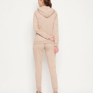 Ensemble de survêtement OEM pour femme : sweat à capuche et pantalon de jogging, 100 % coton molletonné, 2 pièces - Product Image 3