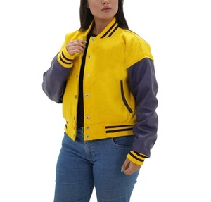 Chaquetas Varsity de Manga Larga para Mujer, Tendencia en Invierno, de Lana, con Botones, Logotipo Bordado, Resistentes al Viento, Corte Regular, Venta al Por Mayor - Product Image 6