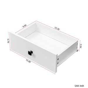 White <b>Laundry</b> Cabinet with 1 <b>Storage</b> Cabinet and 1 Drawer for Organizing Your Hampers - Product Image 4