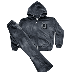 Ensemble unisexe en coton mélangé avec logo frontal, sweat à capuche zippé et pantalon long, séchage rapide, respirant, vêtements décontractés - Product Image 6
