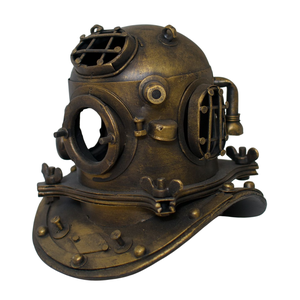 Casco de Buceo de Hierro, Adorno de Patrimonio Costero para Decoración de Inspiración Marina, Arreglos Náuticos y Temática Oceánica - Product Image 4