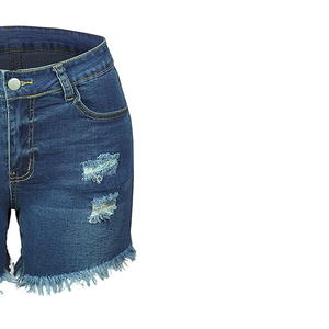 Shorts en jean taille haute pour femmes, style streetwear, coupe courte, sexy, avec déchirures, décontractés, vente en gros - Product Image 2