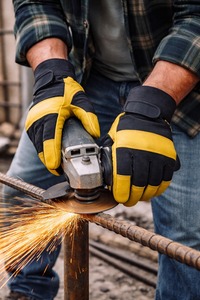 Gants en cuir professionnels unisexes antidérapants compatibles écran tactile, durables et sécuritaires pour usage mécanique en hiver - Product Image 2