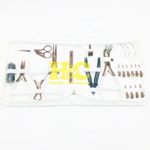 HOOPER COMPANY Rose Gold Stainless Steel Professional Hair Extension <b>Pliers</b> Kit with Micro Breads Function Tape <b>Plier</b> Tools <b>Set</b> - Product Image 2