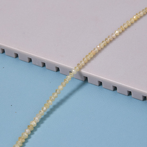 Collier de 15 carats en diamants naturels jaune clair, authentiques, taille ronde, mélange de diamants, scintillant, jaune pastel, extraits de la terre - Product Image 1