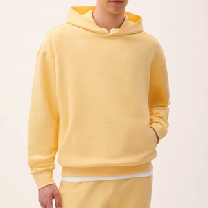 Sudadera con Capucha Amarilla para Hombre, Estilo Casual, Oversize, 100% Algodón, para Primavera, Manga Regular, ASKIM IMPEX - Product Image 1