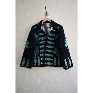 Chaqueta de terciopelo bordada a mano para mujer, estilo bohemio vintage, abrigo étnico para festivales de invierno, chaqueta de diseñador. - Product Image 2