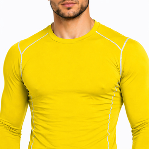 2026 Breathable Four-Way Stretch Compression Shirt <b>Men</b> Gym Training Fitness Wear Moisture Wicking Performance <b>Base</b> <b>Layer</b> Simple - Product Image 3