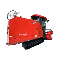 Moissonneuse-batteuse à riz Kubota Crawler EX118, qualité agricole, machine de récolte à vendre