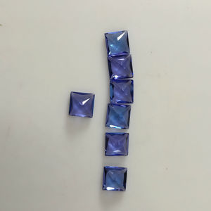 Tanzanita Azul Natural de 6.5MM, Corte Cuadrado, la Mejor Calidad, Tratada con Calor, Gema Suelta para Joyería - Product Image 2