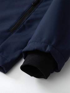 Custom Soft Shell <b>Jacket</b> Removable Hood Windproof <b>Waterproof</b> Mens Hooded Windbreaker <b>Jacket</b> Fleece Lined For Men Full Zipper - Product Image 5