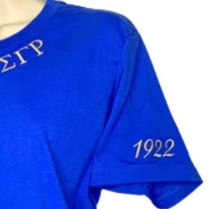 เสื้อยืดปักลาย Sigma Gamma Rho 1922 แบบมินิมอล ตัวอักษรกรีกแบบกำหนดเอง ผ้าฝ้ายคุณภาพพรีเมียม สไตล์ชมรมนักศึกษา เสื้อผ้าลำลองแนวสตรีทแวร์ - Product Image 4