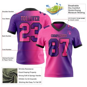 Camiseta de Fútbol Americano para Clubes Deportivos, Tejido Transpirable, Transferencia Térmica, Nombre y Número del Jugador Personalizados, Proveedor de Uniformes - Product Image 6