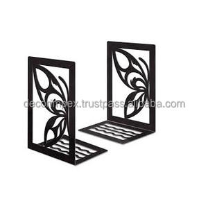 Extremos de libros decorativos, tapones de libros para libros resistentes, para estantes, Mariposa Negra de Metal bonita única, 1 par - Product Image 1