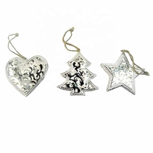 Artisanat d'ornement d'arbre de Noël d'ange en métal martelé de haute qualité de 8 cm - Product Image 3