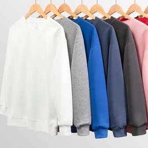 Sweat-shirt à col rond pour homme, 100% coton biologique, tricoté, coupe classique, couleur unie, pull décontracté, écologique, hiver - Product Image 2
