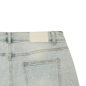 Short en jean pour homme avec strass, respirant, confortable, décontracté, haute qualité, prix abordable, pour adultes, en toile unie, vente en gros OEM - Product Image 6