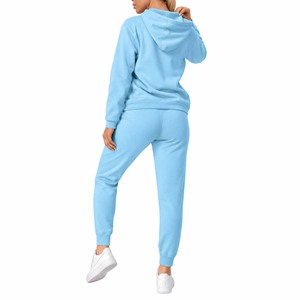 Conjunto Deportivo de Invierno para Mujer, Chaqueta con Cierre y Pantalones Jogger de Forro Polar, Conjunto de Dos Piezas Cálido, Venta al Por Mayor - Product Image 1