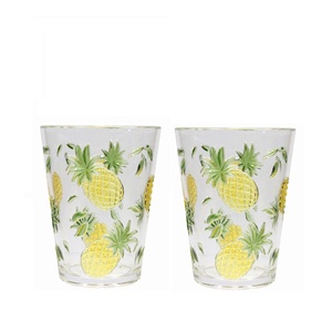 Vaso de agua acrílico plástico diseño piña - Product Image 6