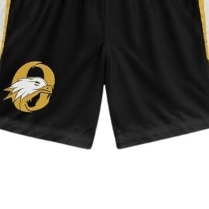 Shorts de lacrosse unisexe noir et or sublimés, légers en polyester, uniforme d'équipe, vêtements de sport performants pour l'entraînement - Product Image 5