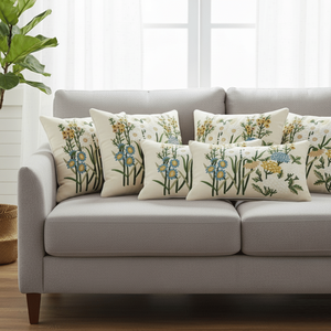 SOGA 6-Piece Pillowcase Set Botanical <b>Garden</b> & Meadow Motif 45cm <b>Cushion</b> <b>Covers</b> & 30x50cm Pillowcases Decorative & Throw Pillows - Product Image 2