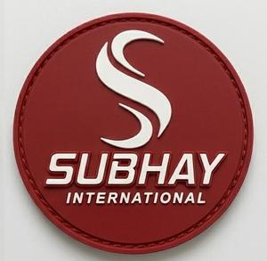SUBHAY International Circular Rubber <b>Patch</b> 3D Embossed <b>Sew</b>-<b>On</b> Logo - Product Image 3