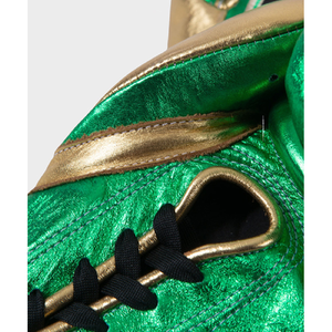 Guantes de Boxeo de Cuero para Entrenamiento Profesional, con Cordones, Absorbentes de Humedad, Aislantes Térmicos, Antideslizantes, Color Verde/Dorado, Unisex, para Exteriores - Product Image 4