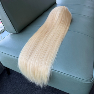 วิกผมตรงสีบลอนด์ 613 แบบ 5x5 HD Lace Closure ความหนาแน่น 180 ขนาด 30-34 นิ้ว ผมแท้เวียดนาม 100% เรียบลื่น ไม่พันกัน - Product Image 6