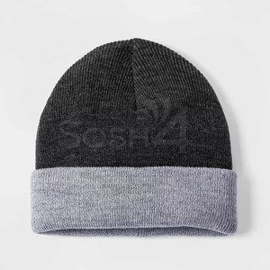 Solid Color 100% Wool Jacquard Knitted Winter Beanie <b>Hats</b> Custom Style Unisex Casual High Quality - Product Image 1