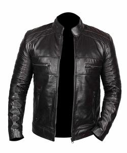Veste en cuir d'agneau véritable noire de haute qualité pour hommes / Vestes en cuir pour hommes / Vestes en cuir pakistanaises pour hommes par Maximize Wear - Product Image 5