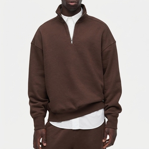 Sudadera Premium Oversize con Media Cremallera y Bordado para Otoño, para Hombre y Mujer, de Felpa Pesada 100% Algodón - Product Image 1